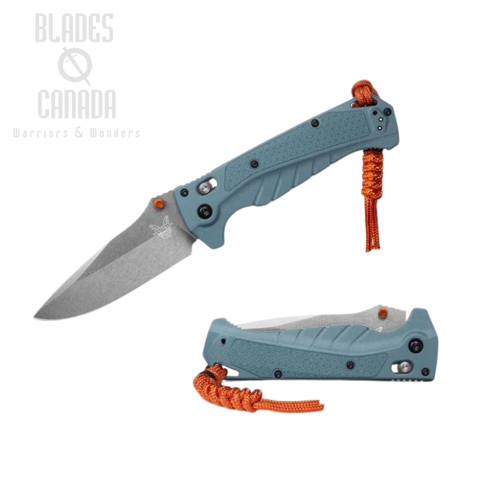 Benchmade Adira Folding Knife, MagnaCut Satin, Grivory Blue, 18060 (image for) Benchmade Adira Folding Knife, MagnaCut Satin, Grivory Blue, 18060