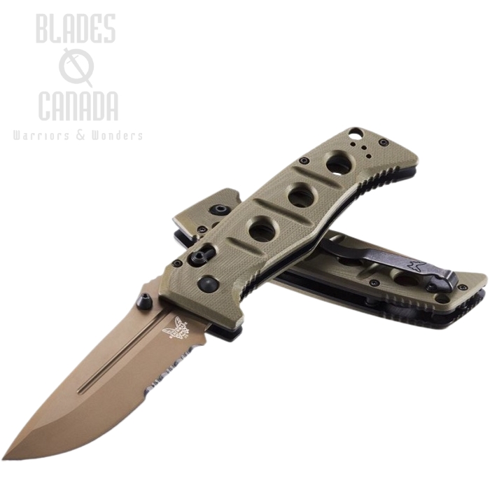 (image for) Benchmade Adamas Folding Knife, CPM CruWear FE, G10 OD Green, 275SFE-2