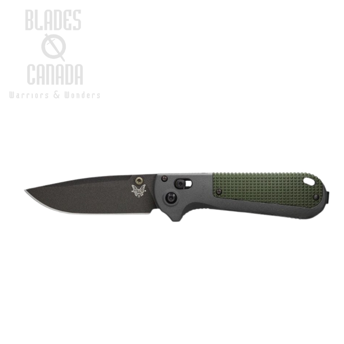 (image for) Benchmade Redoubt Folding Knife, CPM D2 Black, Grivory Green/Grey, 430BK