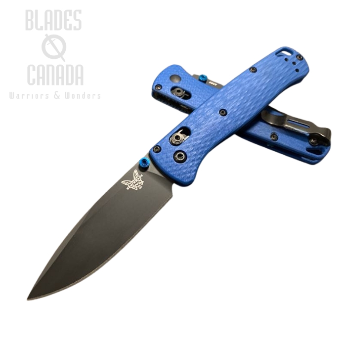 (image for) Benchmade Bugout Folding Knife, 20CV, Blue G10, Blue Thumbstud & Standoffs, 535CU109