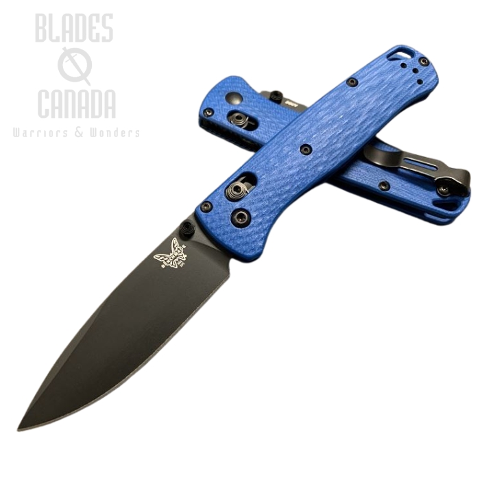 (image for) Benchmade Bugout Folding Knife, 20CV, Blue G10, Black Thumbstud & Standoffs, 535CU110