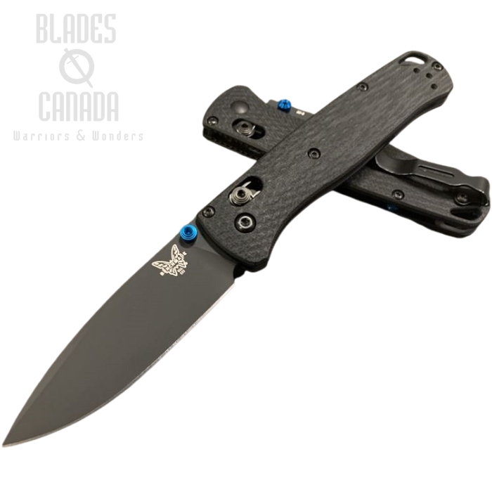 Benchmade Bugout Folding Knife, M4 Steel, Black G10, Blue Thumbstud & Standoffs, 535CU130 (image for) Benchmade Bugout Folding Knife, M4 Steel, Black G10, Blue Thumbstud & Standoffs, 535CU130