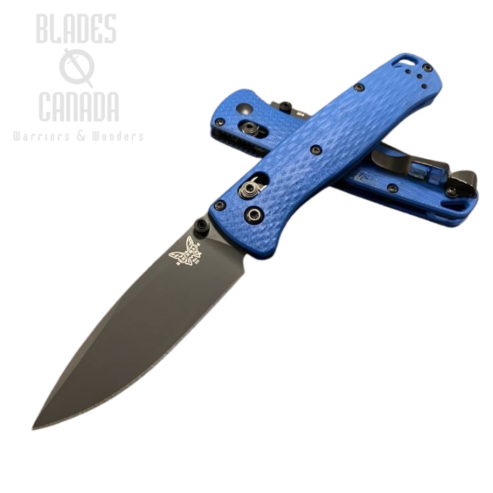 Benchmade Bugout Folding Knife, M4 Steel, Blue G10, Black Thumbstud & Standoffs, 535CU134 (image for) Benchmade Bugout Folding Knife, M4 Steel, Blue G10, Black Thumbstud & Standoffs, 535CU134