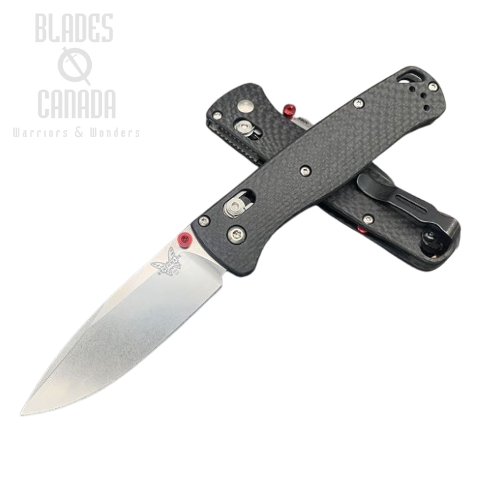 (image for) Benchmade Bugout Customized Folding Knife, S90V, Carbon Fiber, Red Thumbstud, 535CU207