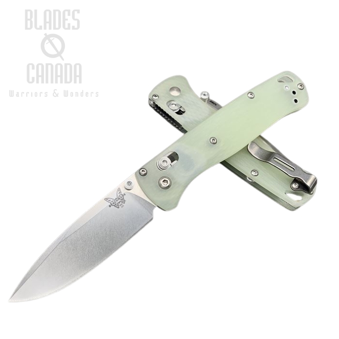 (image for) Benchmade Bugout Customized Folding Knife, S90V, Jade G10, Satin Thumbstud & Standoffs, 535CU213