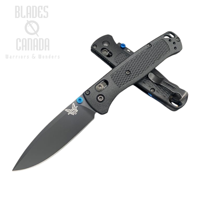 (image for) Benchmade Bugout Customized Folding Knife, M4 Steel, Blue Thumbstud & Standoffs, 535CU250