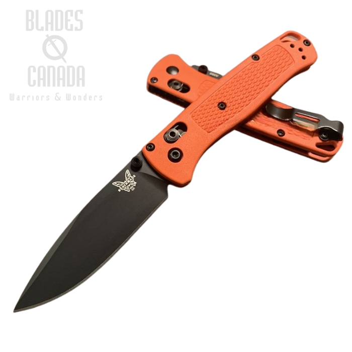 (image for) Benchmade Bugout Folding Knife, 20CV, Orange Handle, Black Thumbstud & Standoffs, 535CU73
