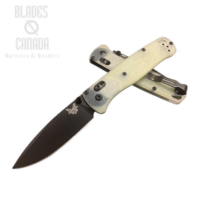 (image for) Benchmade Bugout Folding Knife, 20CV, Jade G10 Handle, Black Thumbstud & Standoffs, 535CU93