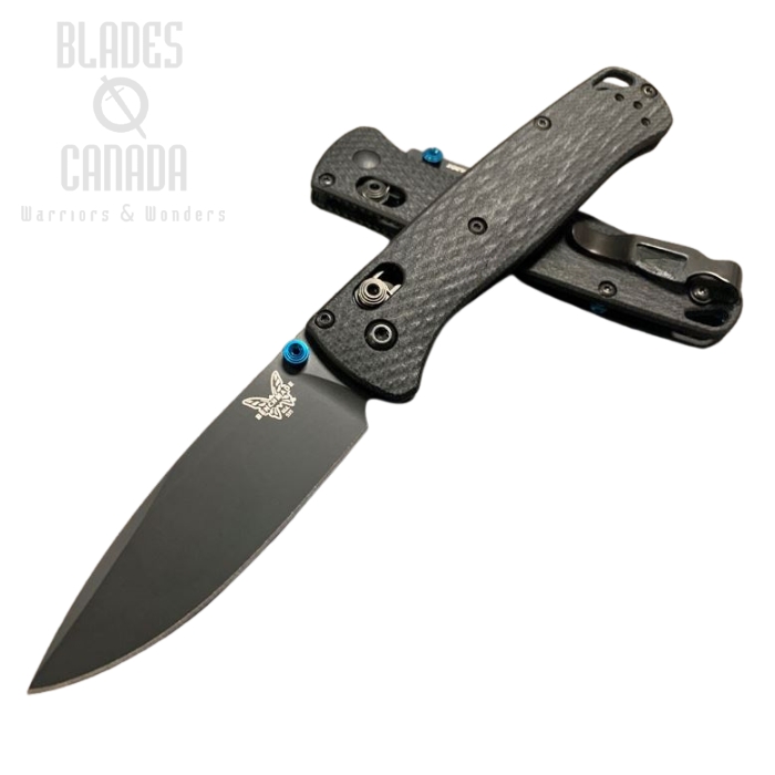 (image for) Benchmade Bugout Folding Knife, 20CV, Black G10, Blue Thumbstud & Standoffs, 535CU96