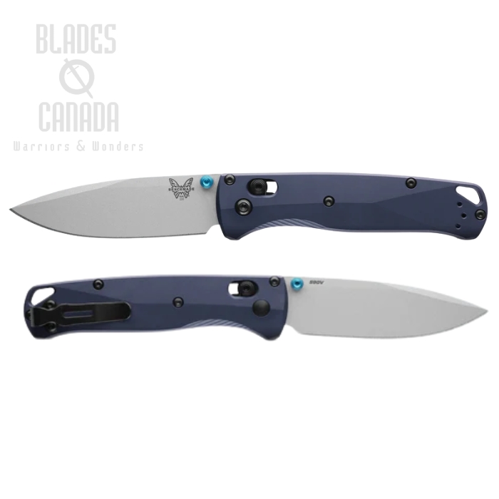 Benchmade Bugout Axis Lock Folding Knife, CPM S90V Cerakote, Anodized Aluminum Crater Blue, 535SL-13