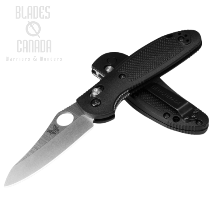 (image for) Benchmade Mini Griptilian Folding Knife, CPM S30V Sheepsfoot, Black Handle, 555-S30V