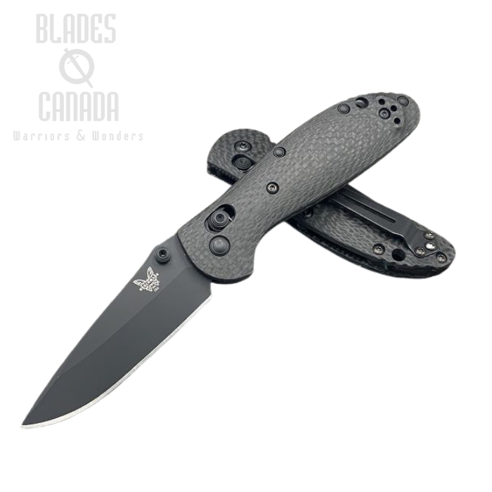 (image for) Benchmade Mini Griptilian Pardue Folding Knife, M4 Steel, Carbon Fiber, 556CU17