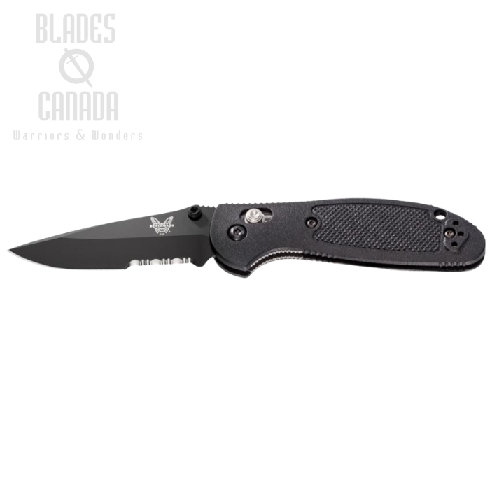 (image for) Benchmade Mini Griptilian Folding Knife, CPM S30V ComboEdge, Black Handle, 556SBK-S30V