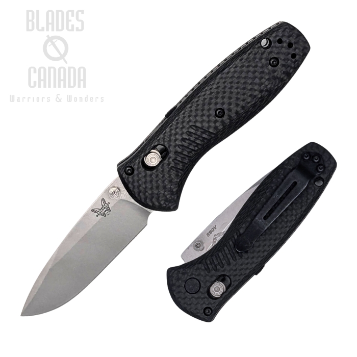 (image for) Benchmade Mini Barrage Osborne Customized Folding Knife, S90V, Assisted Opening, Carbon Fiber, 585CU11