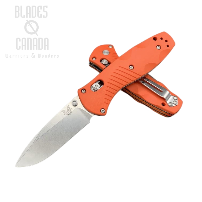 (image for) Benchmade Mini Barrage Customized Folding Knife, 20CV, Orange, Assisted Opening, BM585CU14