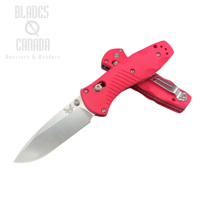 (image for) Benchmade Mini Barrage Customized Folding Knife, Assisted Opening, 20CV, Hot Pink, 585CU18