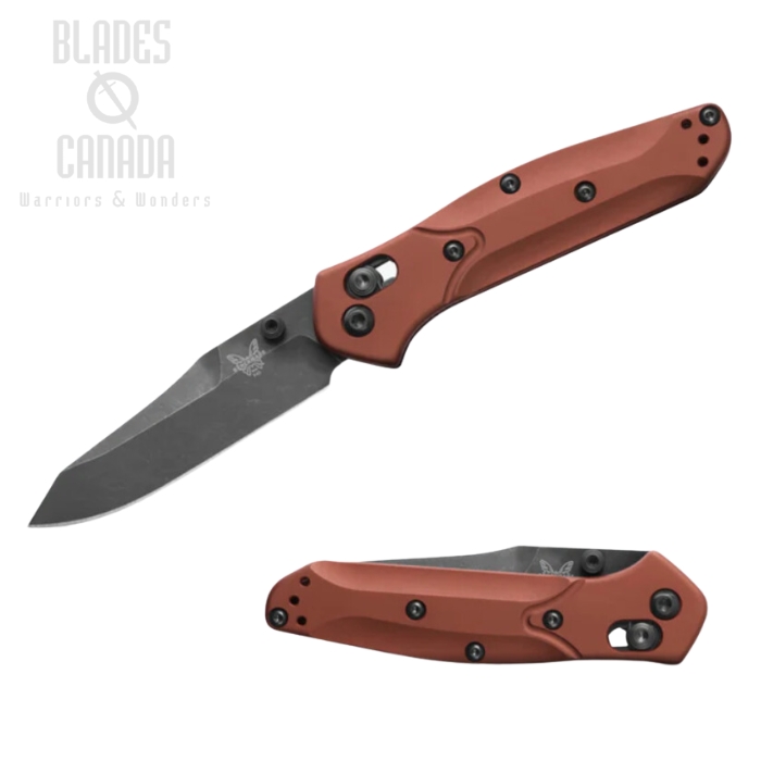 Benchmade 945BK-03 Mini Osborne Folding Knife, CPM Magnacut, Aluminum Burnt Copper, 945BK-03