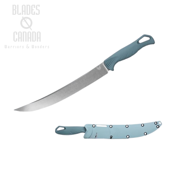 Benchmade Fishcrafter Fixed Knife, 9" MagnaCut, Santoprene Blue, Molded Sheath, 18020 (image for) Benchmade Fishcrafter Fixed Knife, 9" MagnaCut, Santoprene Blue, Molded Sheath, 18020