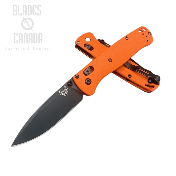 (image for) Benchmade Bugout Folding Knife, 20CV, Orange G10, Black Thumbstud & Standoffs, 535CU103