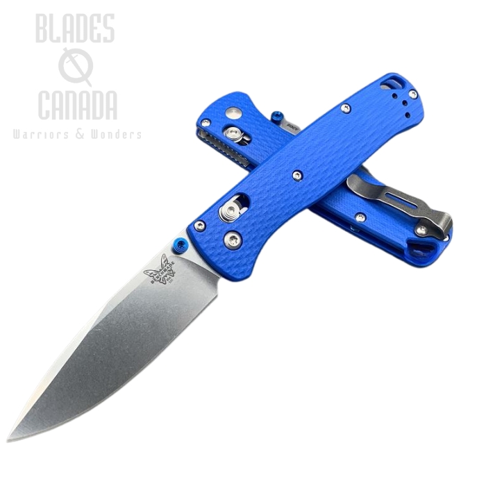(image for) Benchmade Bugout Folding Knife, 20CV, Blue G10, Blue Thumbstud & Standoffs, 535CU105