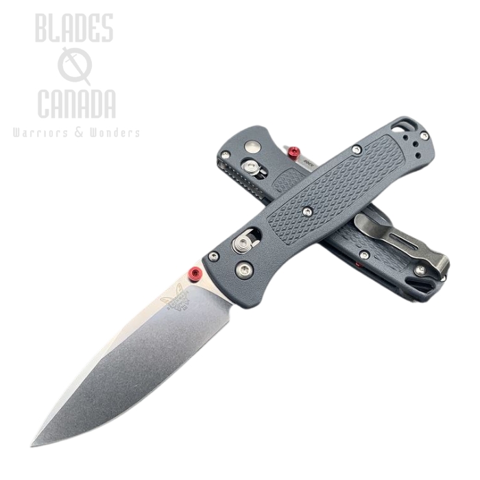 (image for) Benchmade Bugout Folding Knife, 20CV, Dark Grey Handle, Red Thumbstud & Standoffs, 535CU10