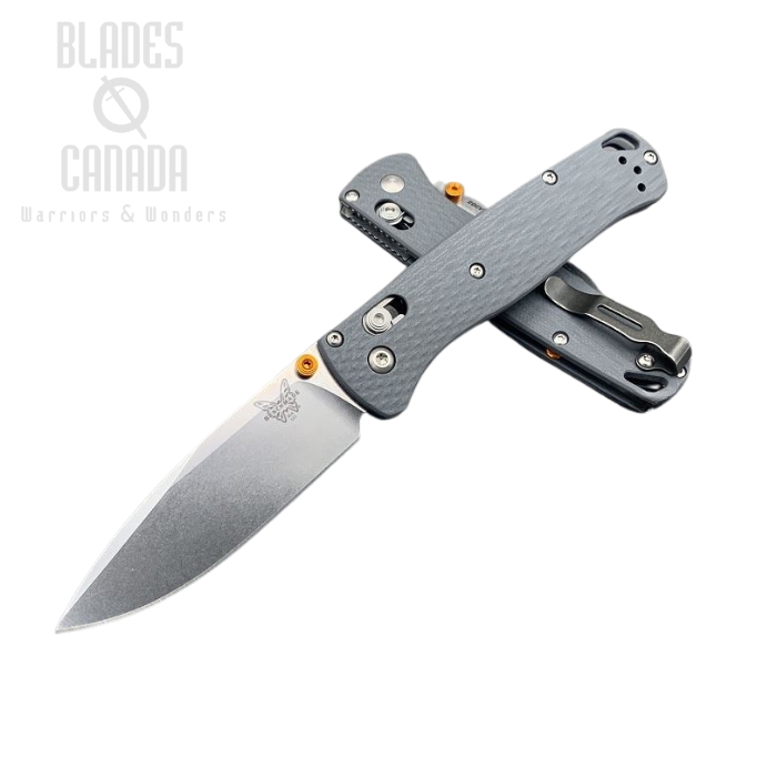 (image for) Benchmade Bugout Folding Knife, 20CV, Grey G10, Orange Thumbstud & Standoffs, 535CU112