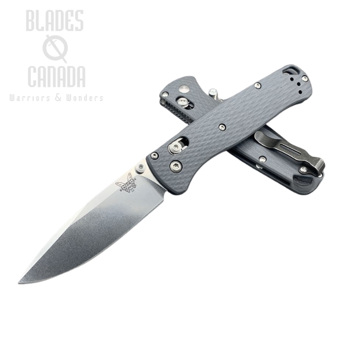 (image for) Benchmade Bugout Folding Knife, 20CV, Grey G10, Satin Thumbstud & Standoffs, 535CU113