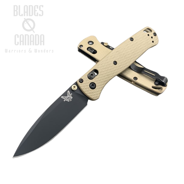 Benchmade Bugout Folding Knife, M4 Steel, Tan G10, Tan Thumbstud & Standoffs, 535CU140 (image for) Benchmade Bugout Folding Knife, M4 Steel, Tan G10, Tan Thumbstud & Standoffs, 535CU140