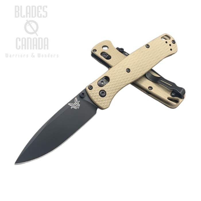 Benchmade Bugout Folding Knife, M4 Steel, Tan G10, Black Thumbstud & Standoffs, 535CU141 (image for) Benchmade Bugout Folding Knife, M4 Steel, Tan G10, Black Thumbstud & Standoffs, 535CU141