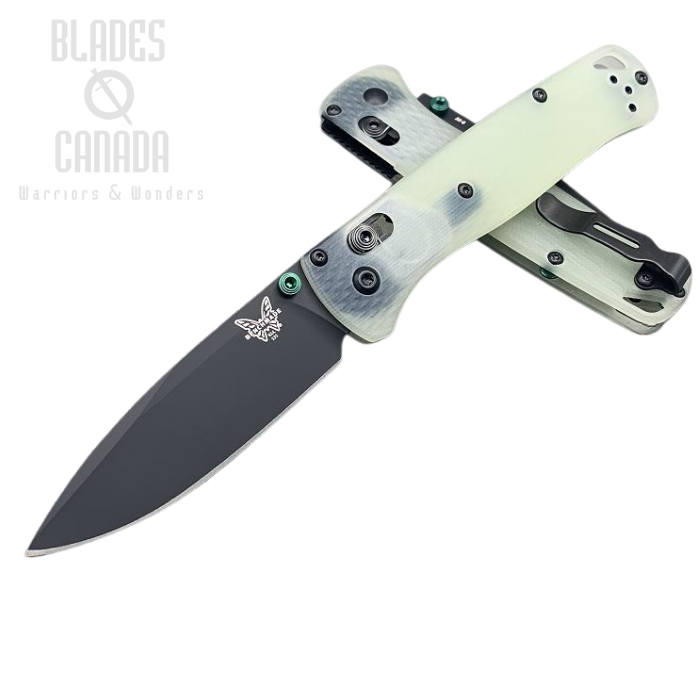 (image for) Benchmade Bugout Folding Knife, M4 Steel, Jade G10, Green Thumbstud & Standoffs, 535CU148