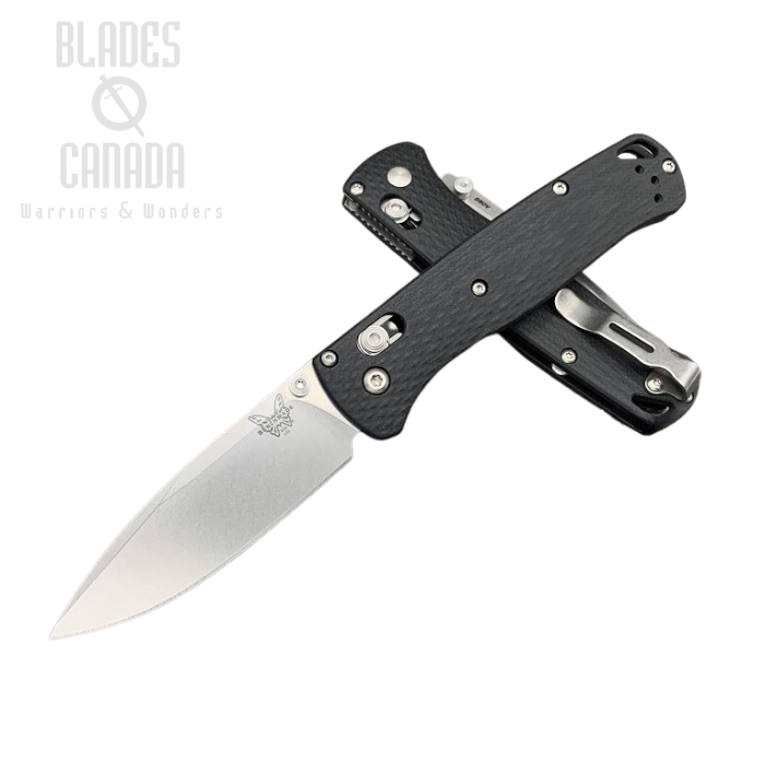 (image for) Benchmade Bugout Customized Folding Knife, S90V Satin, G10 Black, Satin Thumbstud & Standoffs, 535CU215