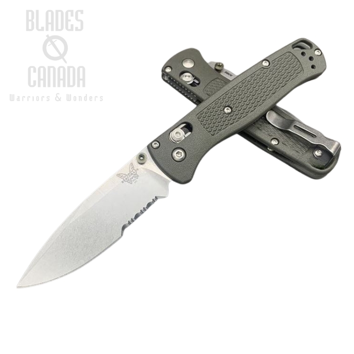 (image for) Benchmade Bugout Folding Knife, 20CV w/Serration, OD Handle, OD Thumbstud & Standoffs, 535CU232