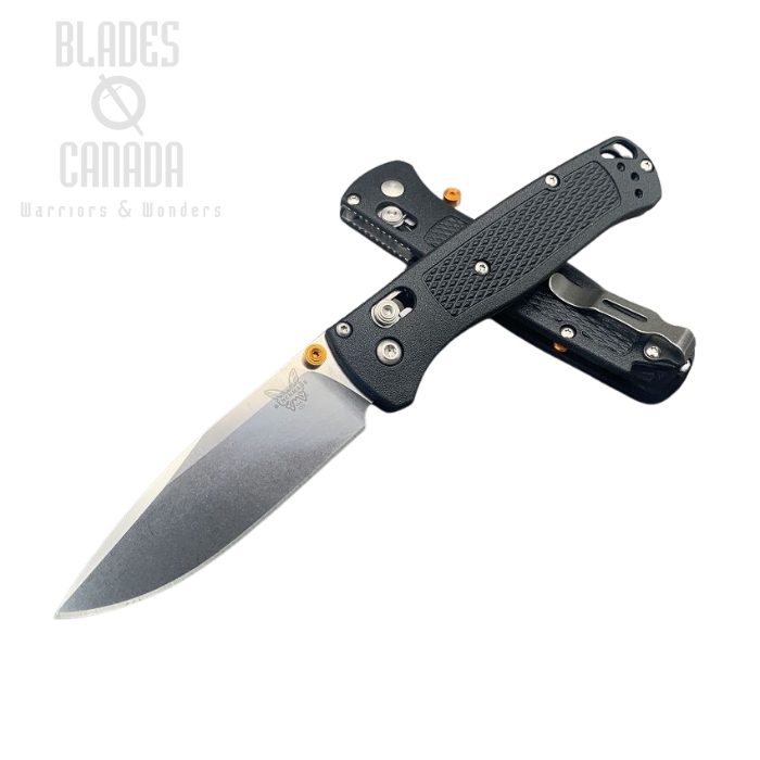 (image for) Benchmade Bugout Folding Knife, 20CV, Black Handle, Orange Thumbstud & Standoffs, BM535CU33