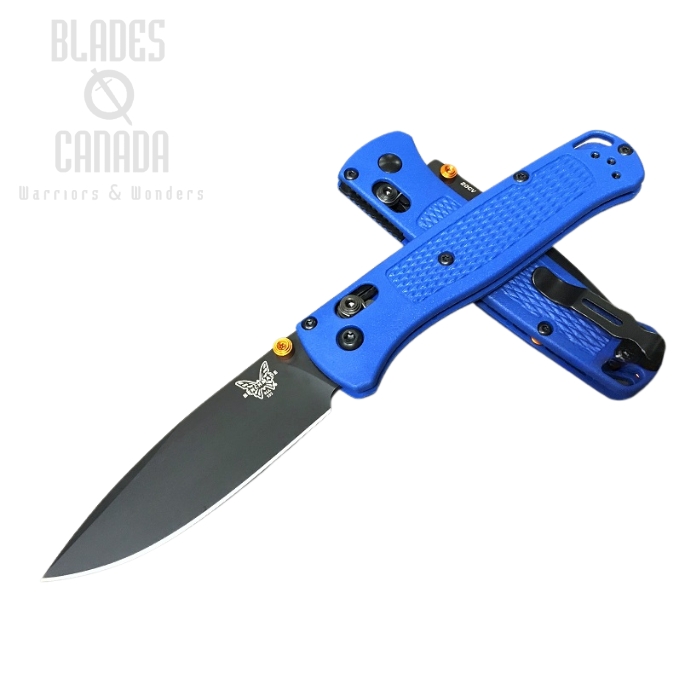 (image for) Benchmade Bugout Folding Knife, 20CV, Blue Handle, Orange Thumbstud & Standoffs, 535CU46