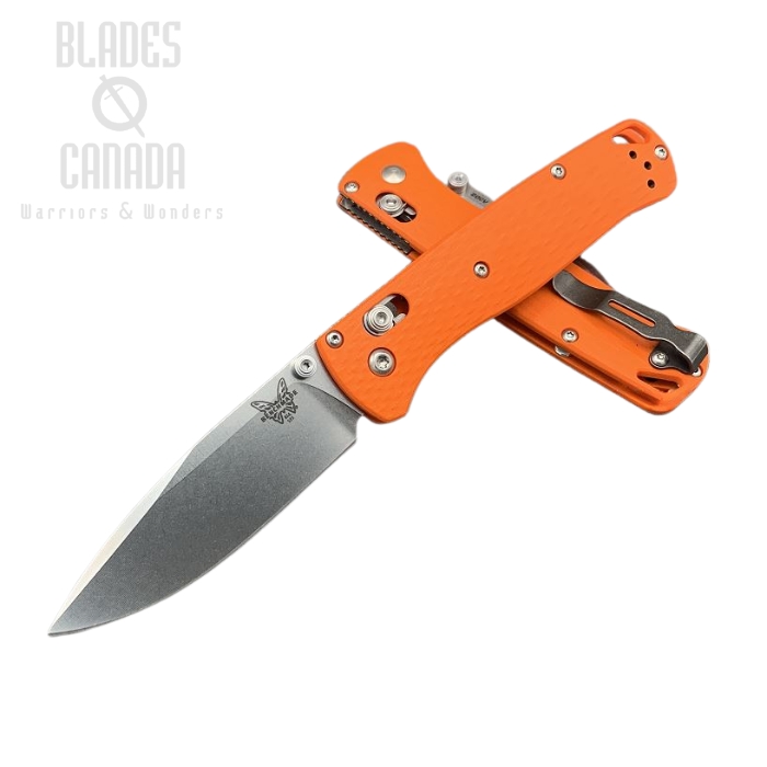 (image for) Benchmade Bugout Folding Knife, 20CV, Orange G10, Satin Thumbstud & Standoffs, 535CU99
