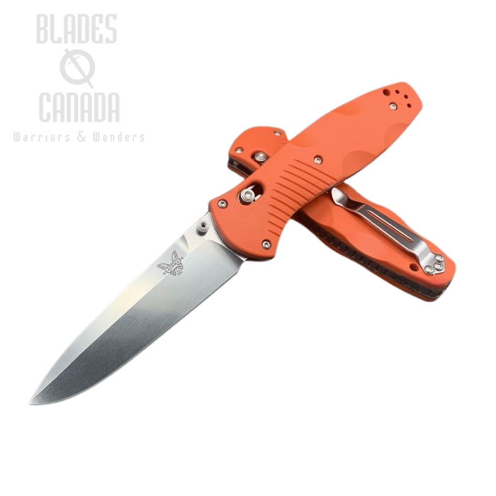 (image for) Benchmade Barrage Osborne Folding Knife, Assisted Opening, 20CV, Orange Handle, 580CU36