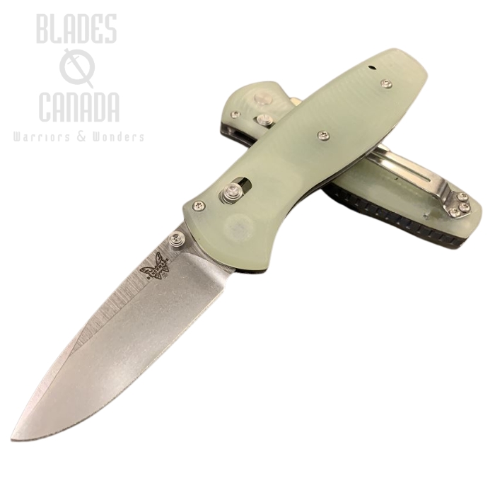 (image for) Benchmade Mini Barrage Osborne Folding Knife, Assisted Opening, 20CV, G10 Jade, 585CU19