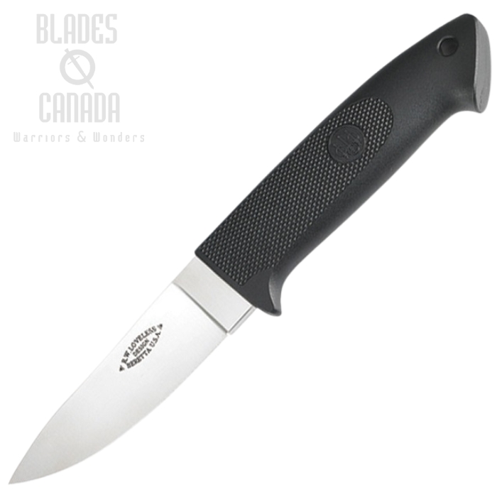 (image for) Beretta Loveless Skinner Fixed Blade Knife, Stainless Steel, Leather Sheath, BE79495