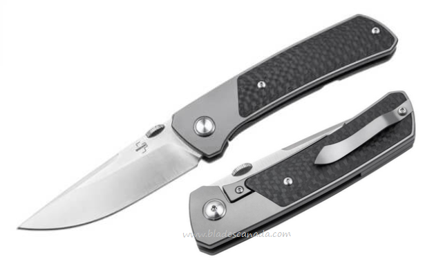 Boker Plus Conductor Framelock Folding Knife, CPM S35VN, Titanium/Carbon Fiber, 01BO514