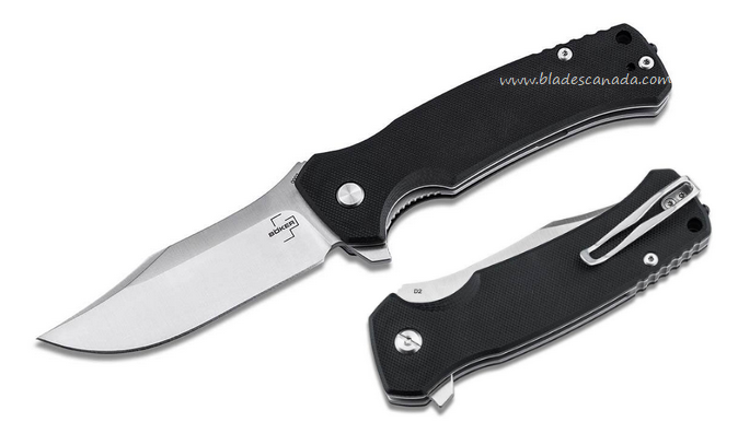 Boker Plus M.E.R.K. 1 Flipper Folding Knife, D2 Steel, G10 Black, B-01BO552