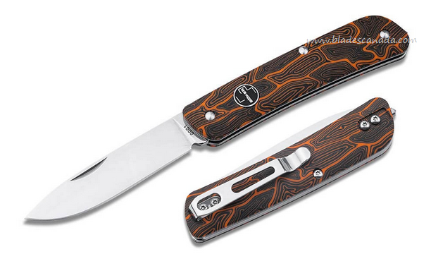 Boker Plus Tech Tool Slipjoint Folding Knife, 12C27 Sandvik, G10 Orange Damast, 01BO558 Boker Plus Tech Tool Slipjoint Folding Knife, 12C27 Sandvik, G10 Orange Damast, 01BO558