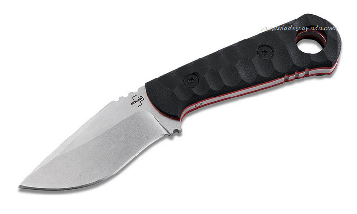 Boker Plus Mikri Fixed Blade Knife, D2 Steel, G10 Black, Kydex Sheath, 02BO088 Boker Plus Mikri Fixed Blade Knife, D2 Steel, G10 Black, Kydex Sheath, 02BO088