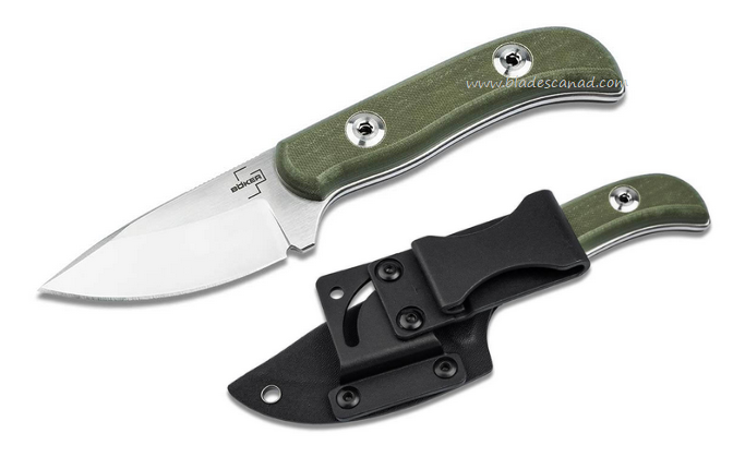 Boker Plus Dasos Fixed Blade Knife, D2, G10 Green, 02BO095