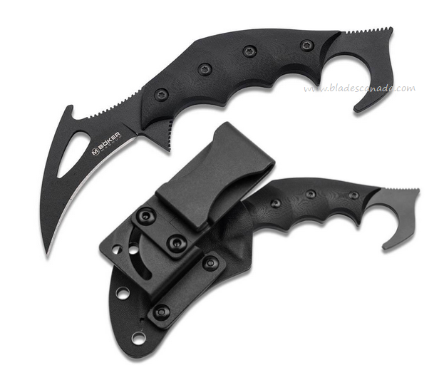 Boker Magnum Carnifex Fixed Blade Knife, 440A Black, G10 Black, Kydex Sheath, 02SC345 Boker Magnum Carnifex Fixed Blade Knife, 440A Black, G10 Black, Kydex Sheath, 02SC345