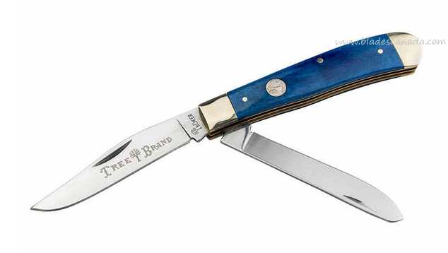 Boker Manufaktur Traditional Series 2.0 Trapper Slipjoint Folding Knife, D2, Blue Bone, 110828