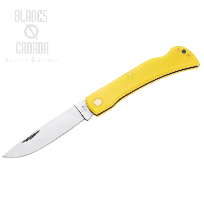 Boker Plus Rangebuster 2.0 Backlock Folding Knife, Stainless, Synthetic Yellow, 01BO172