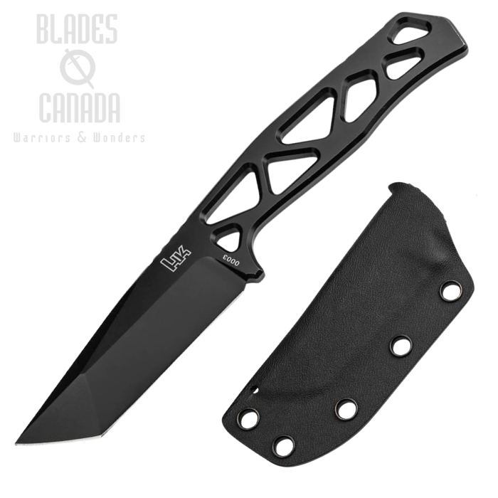 (image for) Boker Heckler & Koch FX01 Fixed Blade Knife, D2 Black, Stainless Black, Kydex Sheath, 02HK002
