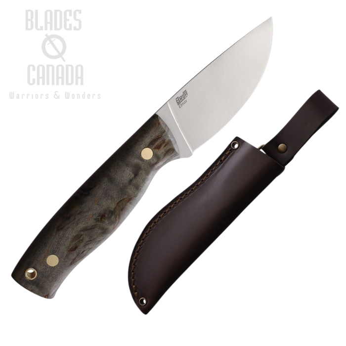 (image for) Brisa Skinner 90 Fixed Blade Knife, Elmax Steel, Curly Birch, BRI361