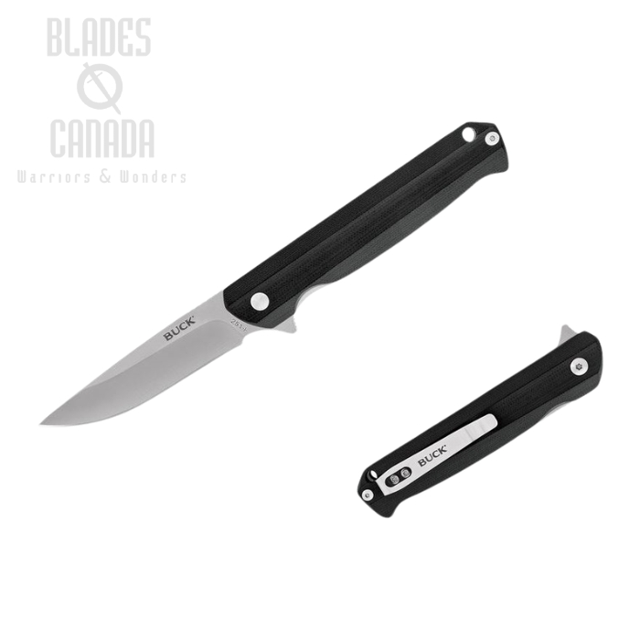 (image for) Buck Langford Flipper Folding Knife, G10 Black, 0251BKS