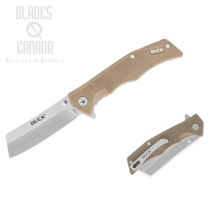 (image for) Buck Trunk Flipper Folding Knife, G10 Khaki, 0252TNS
